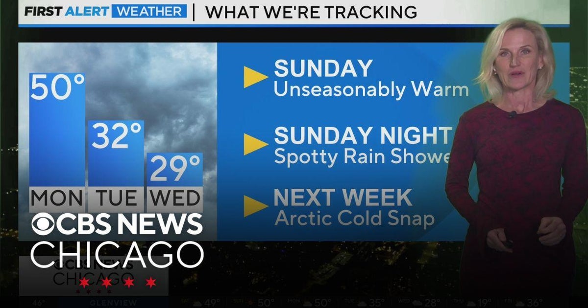 Unseasonably warm Sunday for Chicago; cold snap coming midweek - CBS ...