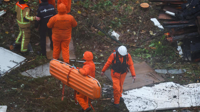 Aftermath of an explosion in a residential area, in The Hague 