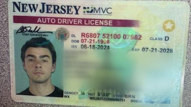 fake New Jersey ID card