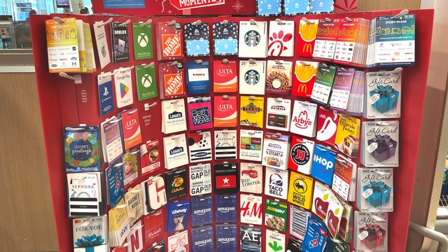 Gift cards for sale