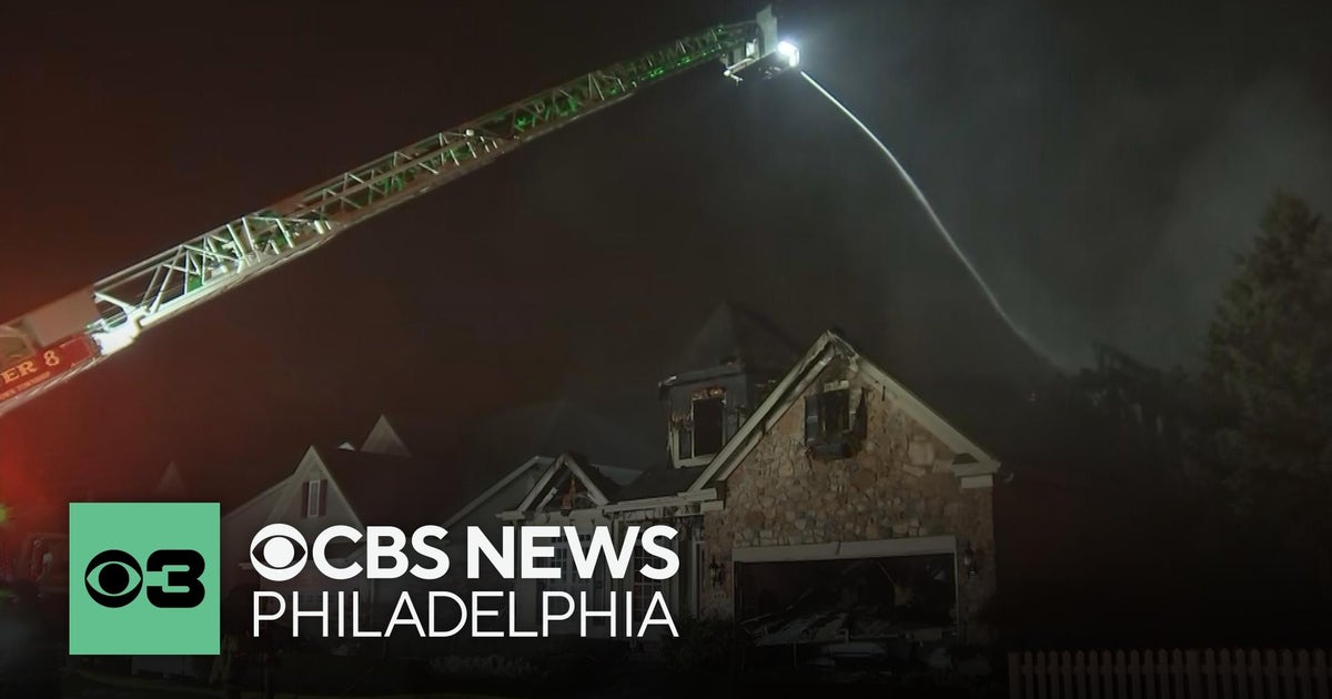 Firefighters battle overnight house fire in Newtown, Bucks County - CBS ...