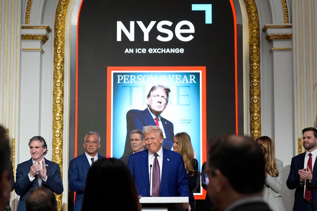 Donald Trump at the New York Stock Exchange  