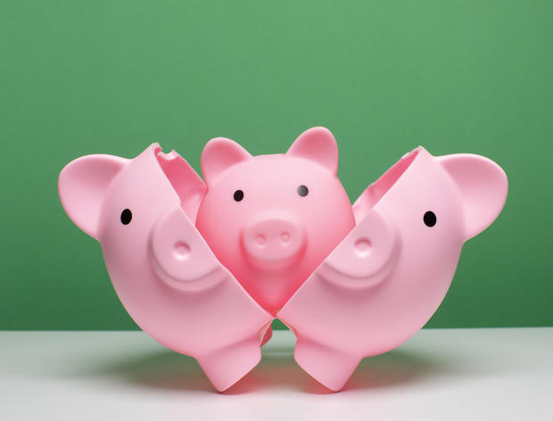 Savings concept - Piggy in a piggy 