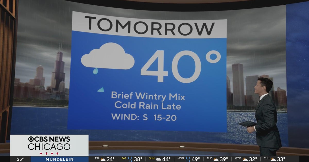 Brief wintry mix possible Saturday in Chicago; cold rain late - CBS Chicago