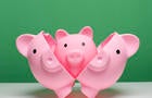 Savings concept - Piggy in a piggy 