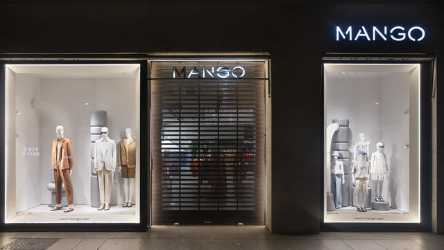 View of a Spanish multinational clothing brand Mango store 