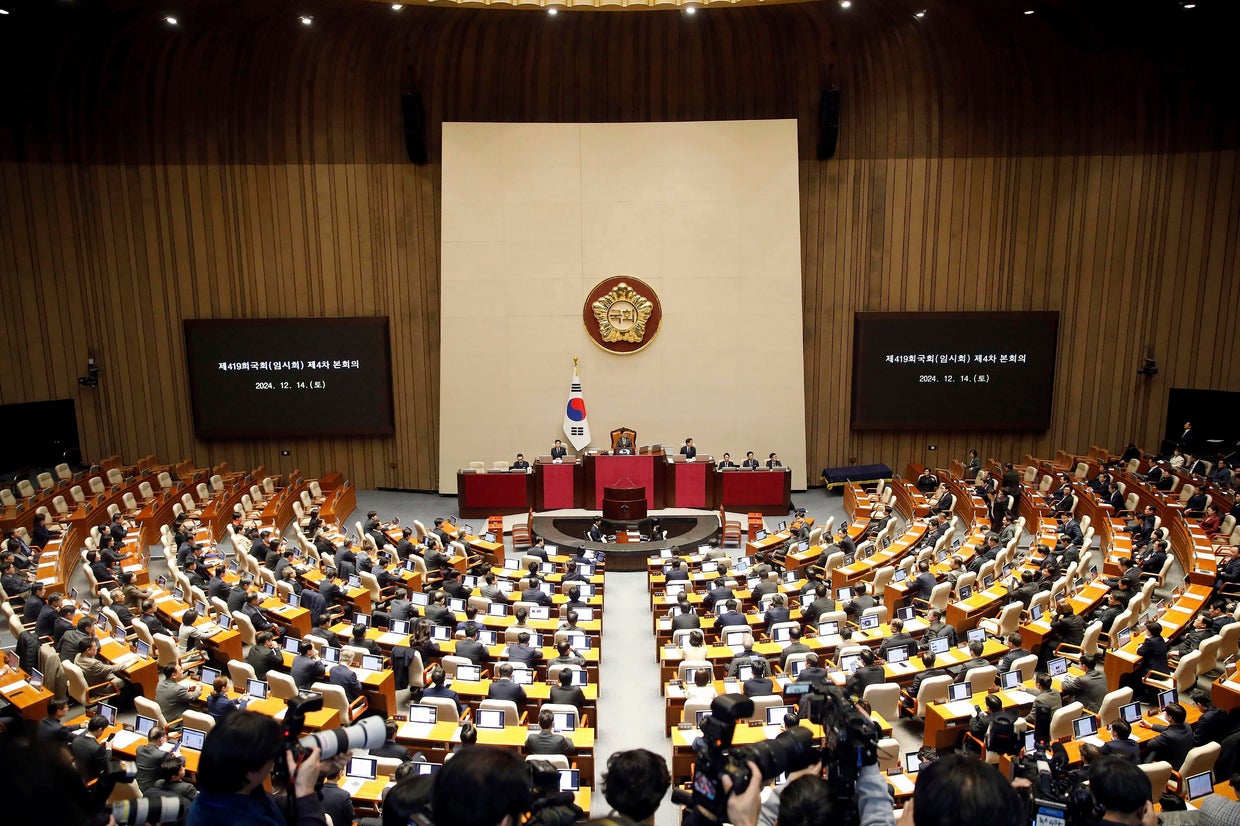 South Korean President Yoon Suk Yeol impeached by parliament 2 weeks ...