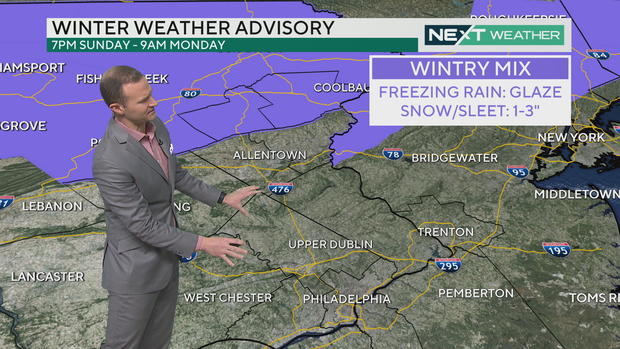 Winter weather advisory in effect at 7 p.m. Sunday 