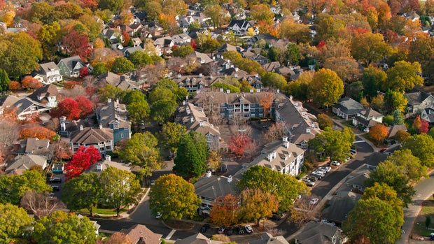 Autumn colors in a residential neighborhood - Hawaii