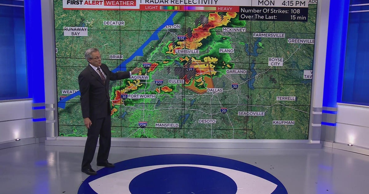 Severe thunderstorms bring hail and strong winds to North Texas - CBS Texas