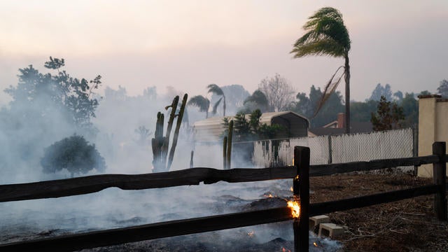 California Wildfire Risks Grow With Strong Winds 