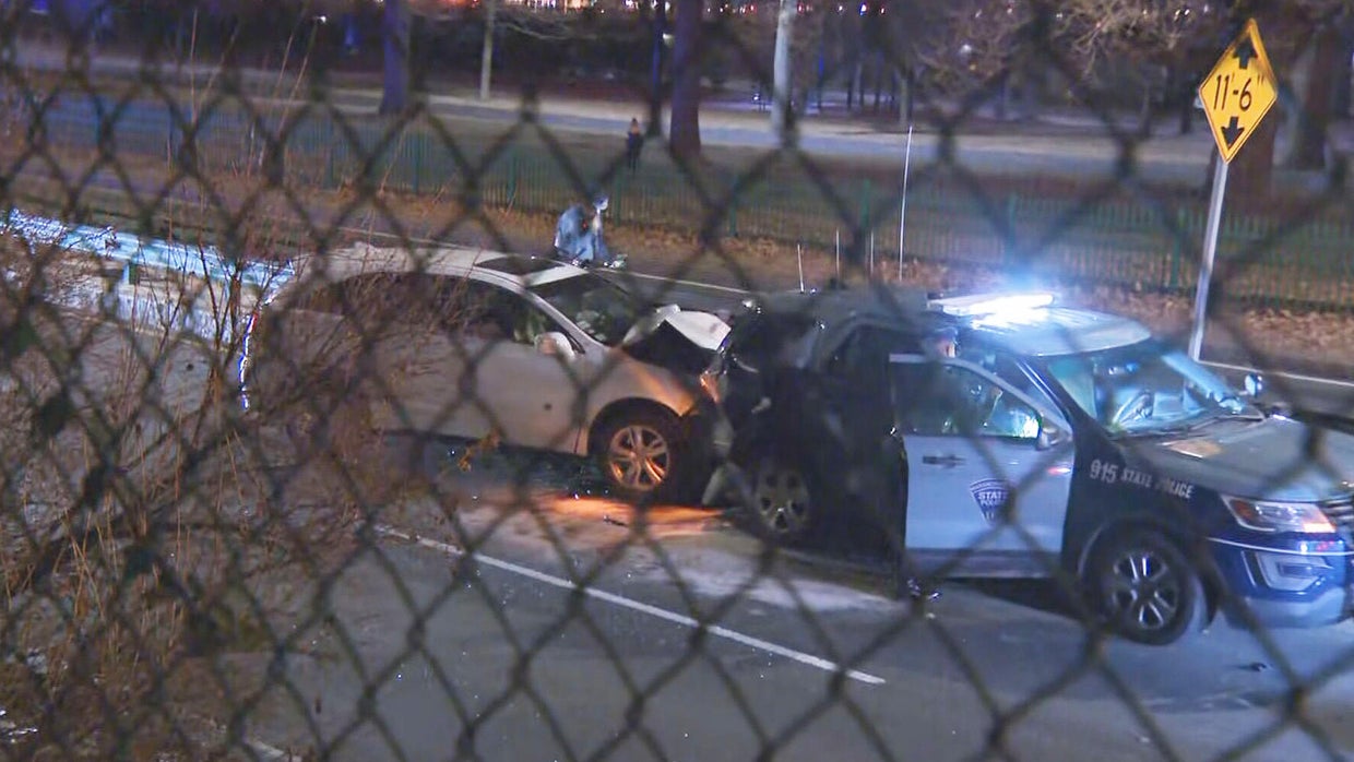 Accused drunk driver crashes into Massachusetts State Police cruiser on ...