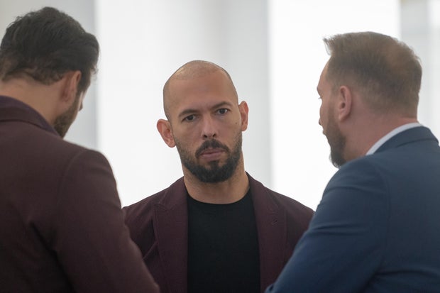 Andrew and Tristan Tate appear before the Bucharest Court of Appeal