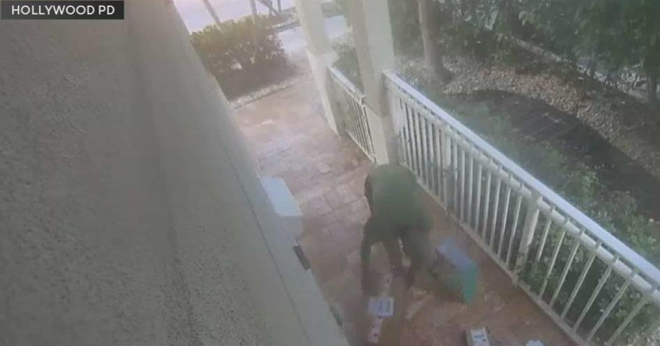 Porch pirate arrested in Hollywood