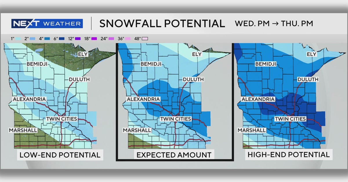 Cooler Wednesday in Twin Cities; snowstorm arrives early Thursday