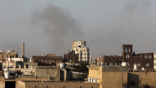 Smoke rises after Israeli strikes near Sanaa airport 