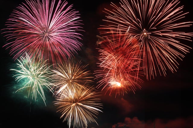 Fantastic Fireworks in Night Skies 