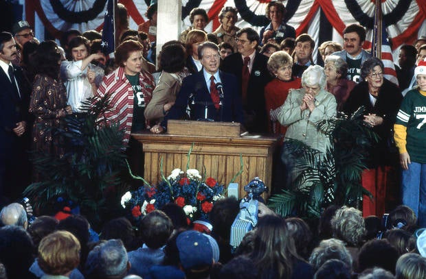 President Jimmy Carter at Election Night Victory Rally in Atlanta 