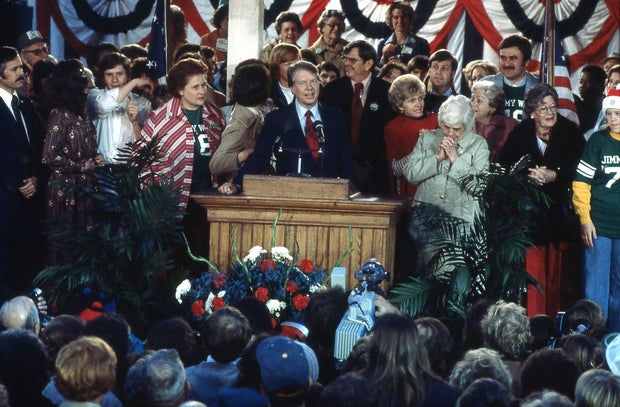 President Jimmy Carter at Election Night Victory Rally in Atlanta