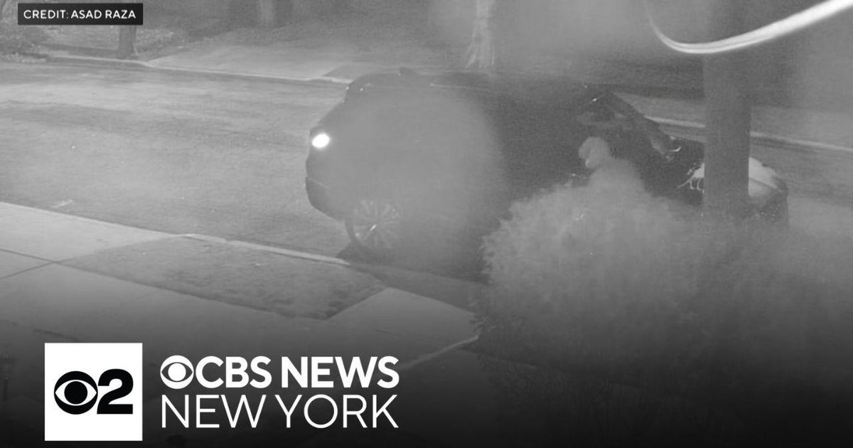 Man caught on camera dumping paint on car outside Queens home - CBS New ...