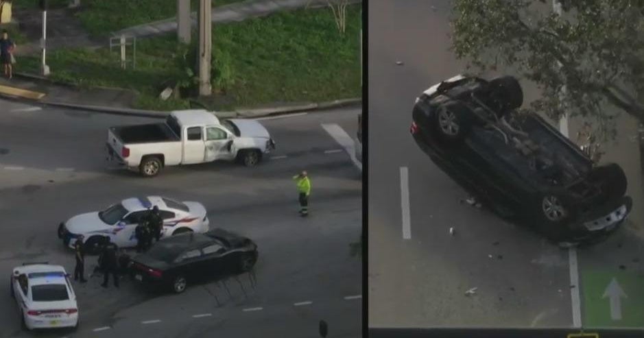 Plantation police officer injured in 2-vehicle crash Plantation police officer injured in 2-vehicle crash