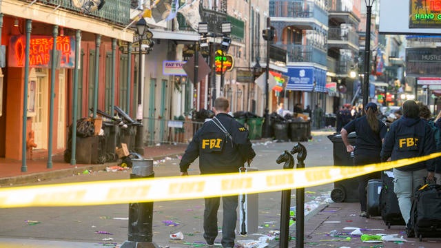 FBI investigators at scene of New Orleans truck attack 