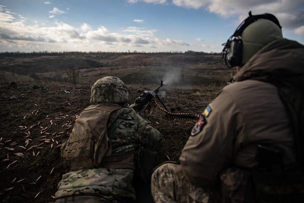 Shooting Training Of Ukrainian Machine Gunners 