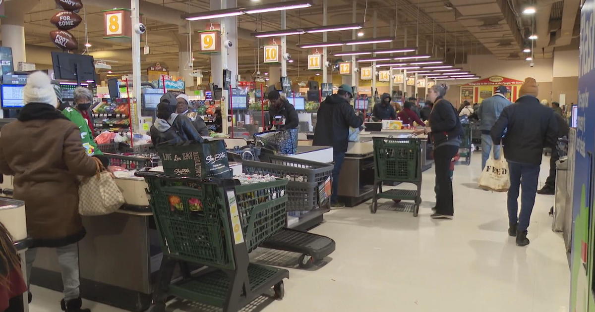 Residents of the Philadelphia area are rushing to stores for food, salt and other essentials in anticipation of the winter storm