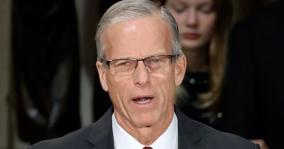 Senate Majority Leader John Thune speaks at Jimmy Carter's service at U