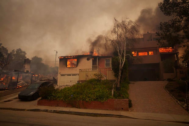 Powerful Winds Fuel Multiple Fires Across Los Angeles Area 