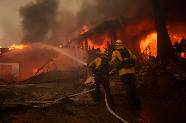 Powerful Winds Fuel Multiple Fires Across Los Angeles Area