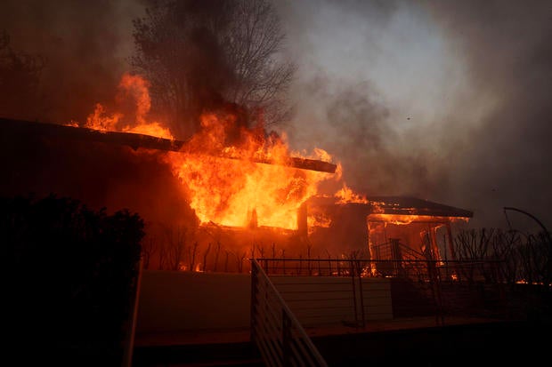 Powerful Winds Fuel Multiple Fires Across Los Angeles Area 