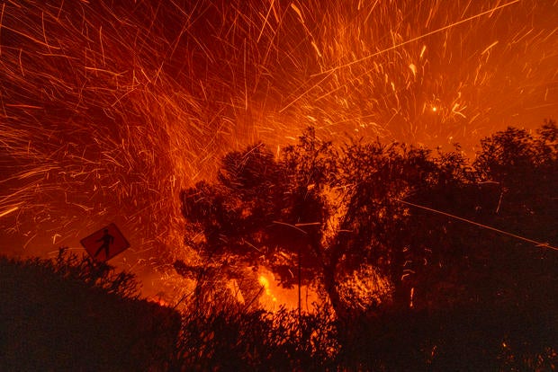 Powerful Winds Fuel Multiple Fires Across Los Angeles Area 