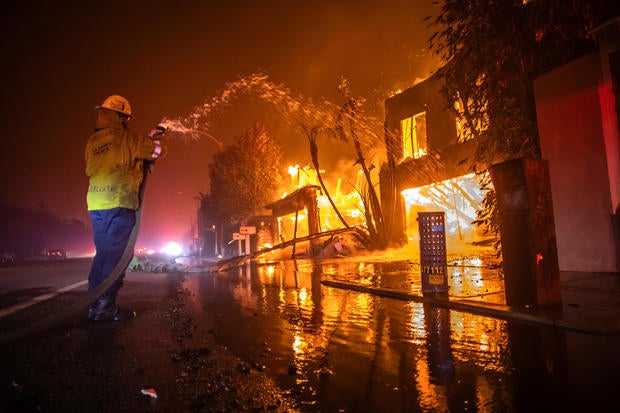 Powerful Winds Fuel Multiple Fires Across Los Angeles Area 