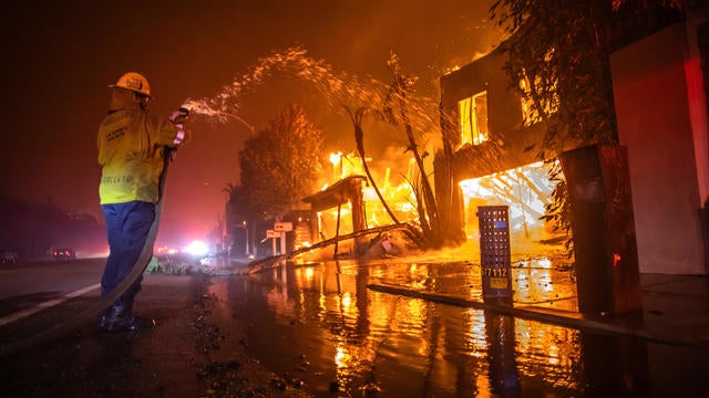 Powerful Winds Fuel Multiple Fires Across Los Angeles Area 