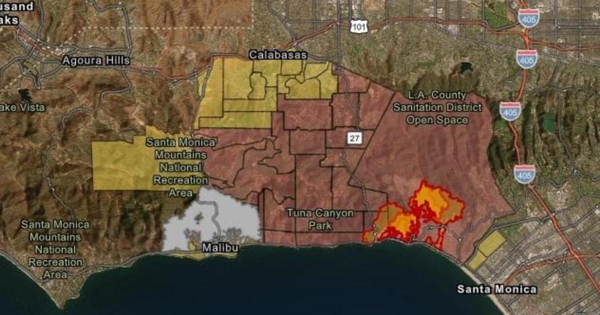 The Los Angeles fire maps show an updated view of where Palisades, Eaton and more fires are currently burning