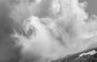 Thunderstorm cloud over the glacier Wasserfallferner. Oetztal Alps in the nature park Oetztal near village Obergurgl. Europe, Austria, Tyrol 