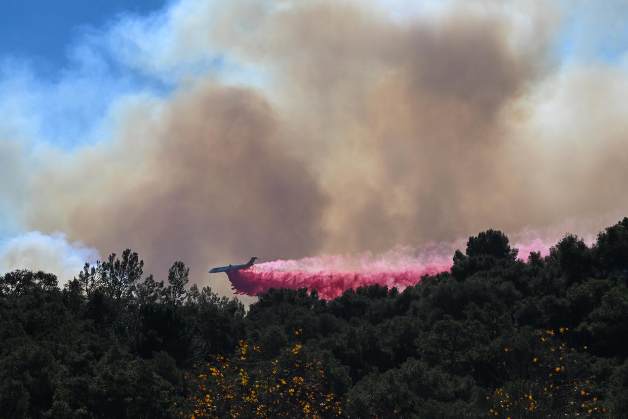 Palisades fire in California 
