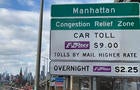 Congestion Pricing Sign along the Long Island Expressway in Queens, New York 