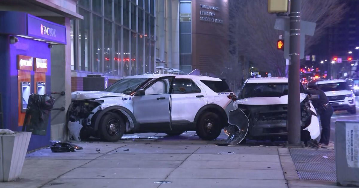 Four officers injured after illegal car rally leads to chase, crash and shots fired in North Philadelphia