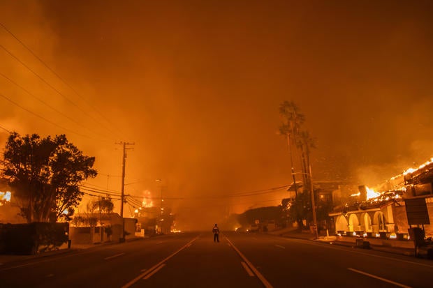 Powerful Winds Fuel Multiple Fires Across Los Angeles Area 