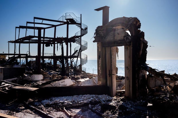 Firefighters continue to comb through the remains of homes in Malibu destoryed in the Palisades Fire