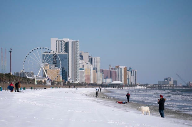 Large Winter Storm Brings Rare Snowfall To Large Swath Of Southern States