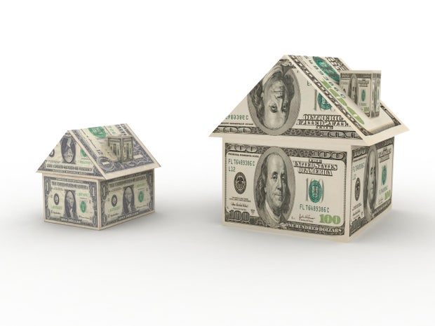 Real estate money house mortgage concept