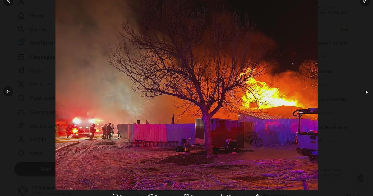 Northern Colorado firefighters rescue resident from burning home - CBS ...