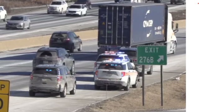 Accident or crime scene concept - flashing police lights 