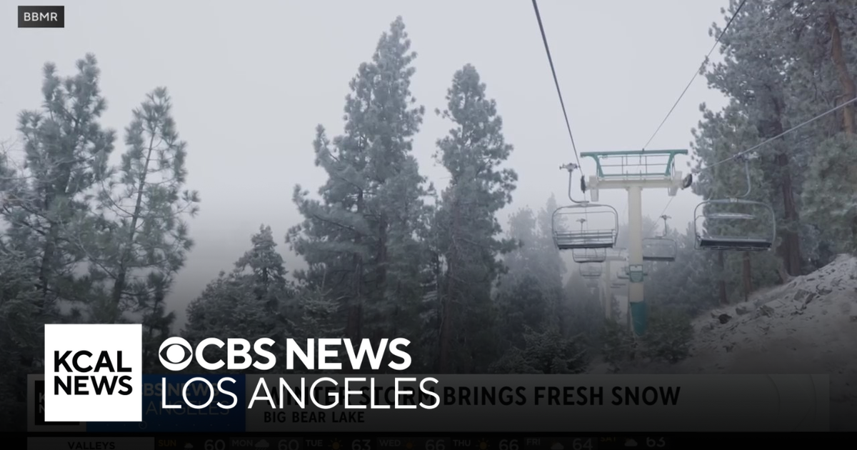 Winter storm blankets parts of Southern California in snow - CBS Los ...