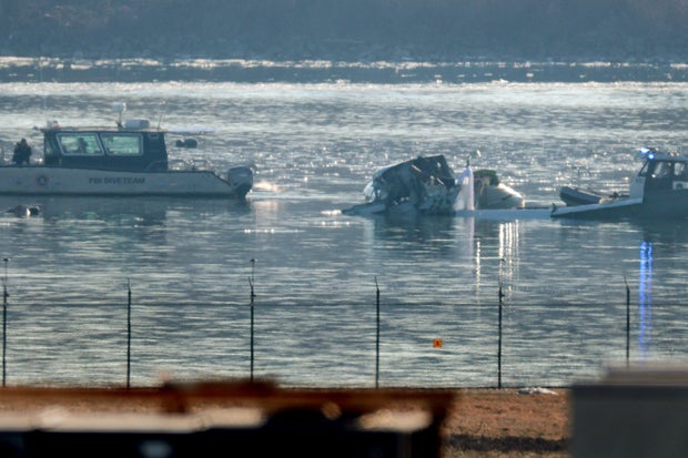 American Airlines Plane And Black Hawk Helicopter Crash Near Reagan National Airport