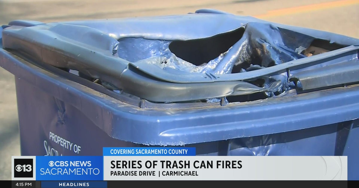 Suspect arrested after series of trash can fires in Carmichael - CBS ...