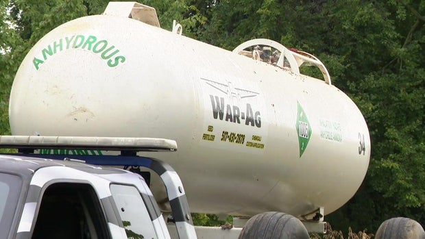 Ferilizer tank on Warner property 